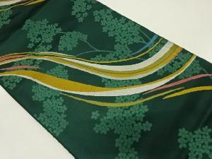 リサイクル　枝花に抽象模様織り出し袋帯